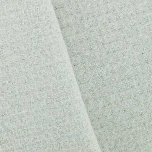 1 1/8 YD PC-Smoke Gray Wool Blend Texture Boucle Dobby Jacketing Fabric