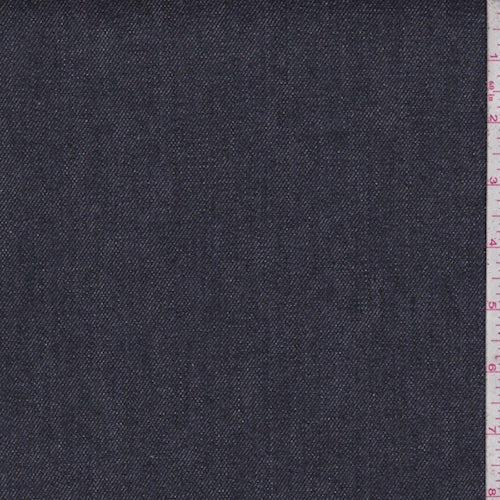 1 1/2 YD PC-Charcoal Navy Denim Fabric
