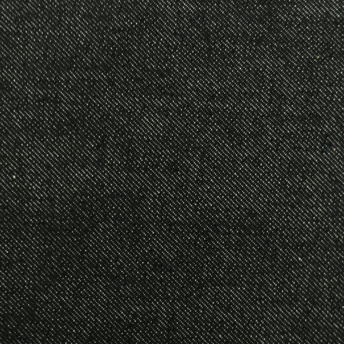 7/8 YD PC-Aged Classic Black-Ivory Cotton Twill Denim Fabric
